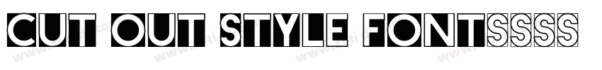 Cut out Style Font字体转换